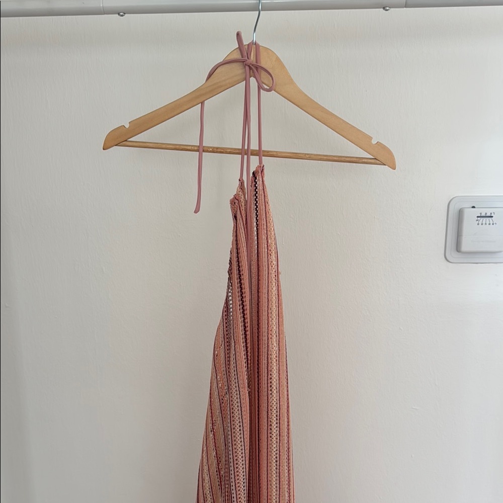 Striped Pink and Red Dress